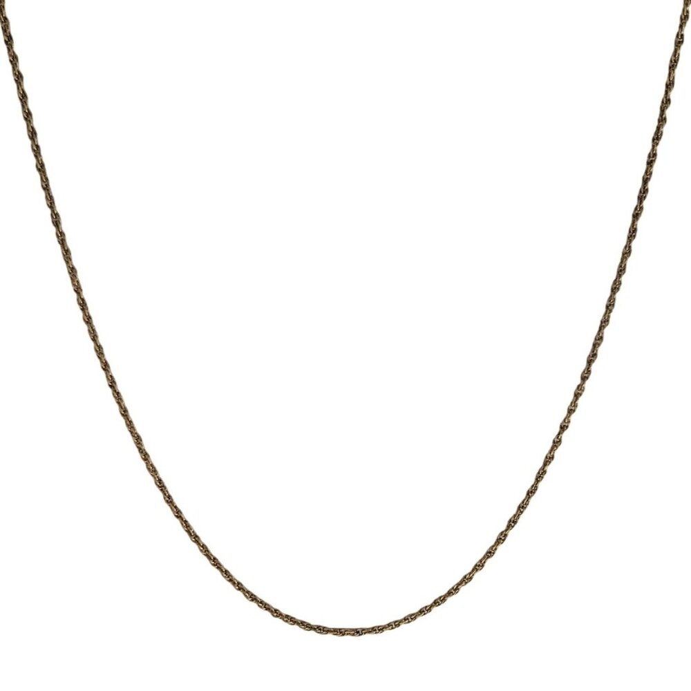 Elegant Gold Tone Rope Chain Necklace Simple Minimalist Fashion Jewelry Women